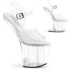 Pleaser - CRAZE808 Sandale à bride à la cheville, Pole dance chaussures - Transparent Product image